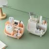 Organizer for Makeup Brushes And Tools Multi-functional Stationery Storage Box, Large Capacity 6 Grids Desk Organizer, Office Easy Access Case