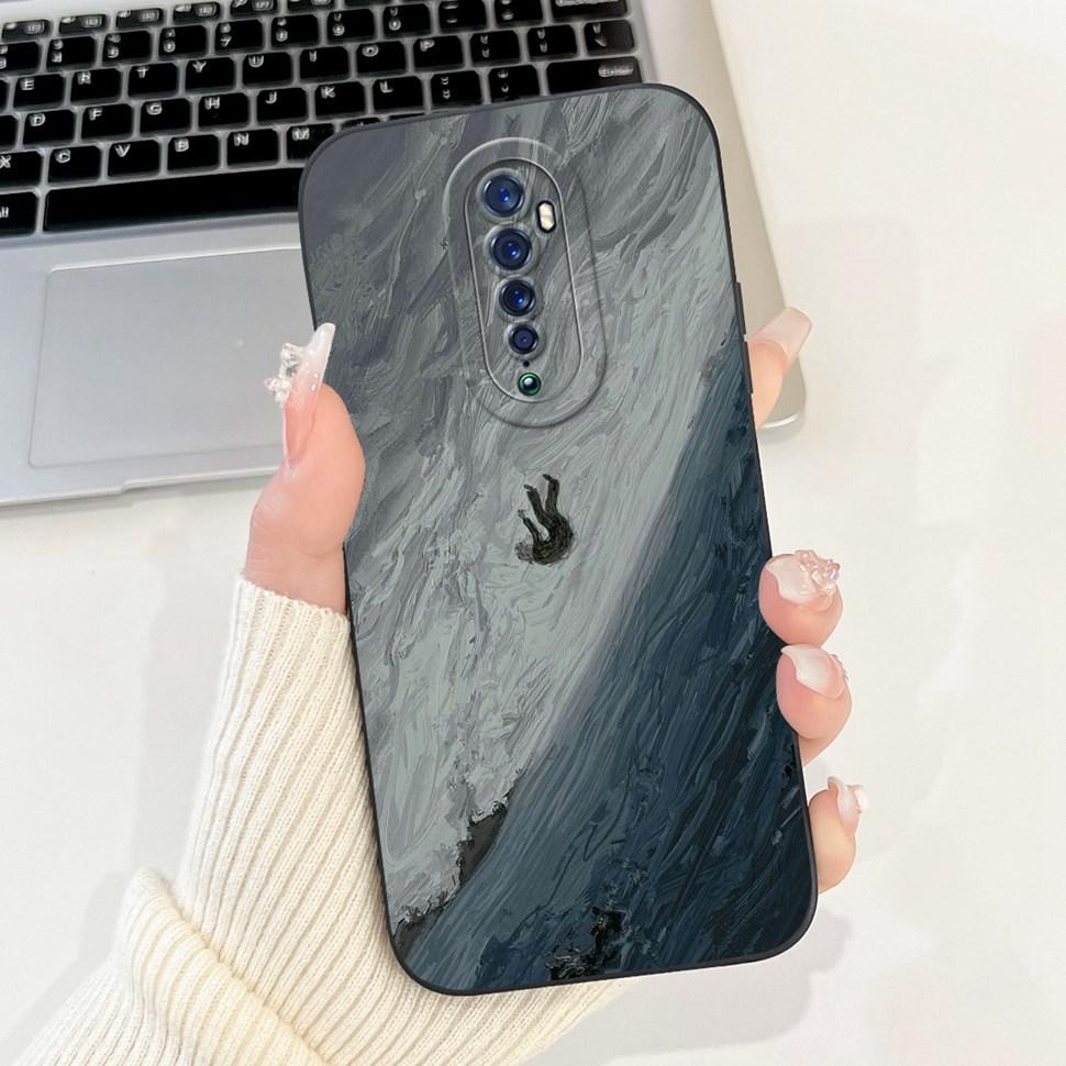 For Oppo Reno 2 2F Case Cute Rabbit Painted Cover Soft Silicone TPU Phone Cases For Oppo Reno2 F Reno 2F Back Cover Funda