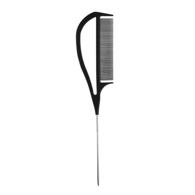 Metal Pin Tail Comb Hairdressers Barbers Rat Tail Comb for Styling Teasing Wide Tooth Pick Stylist Braiding Combs