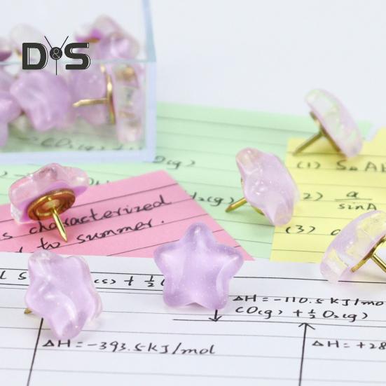 20 Pcs Star Glitter Push Pins Thumb Tacks with Storage Box Sparkly Push Pins for Bulletin Board Corkboard Photo Wall Office or Home