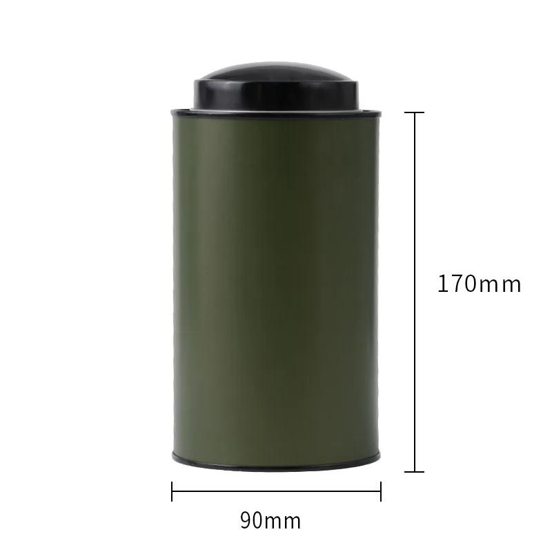 Креативная круглая банка для чая большая металлическая банка для рассыпного зеленого черного цветочного чая герметичный контейнер для хранения зелёный 990₽