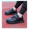 Kids Black Casual Sneakers Boys Girls Lightweight Non-Slip Comfortable Outdoor Shoes With Closure