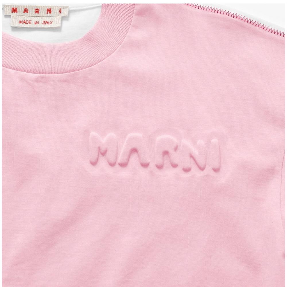Marni Thjet49qx Utc017 00c09 Logo Women S Short Sleeve Tee