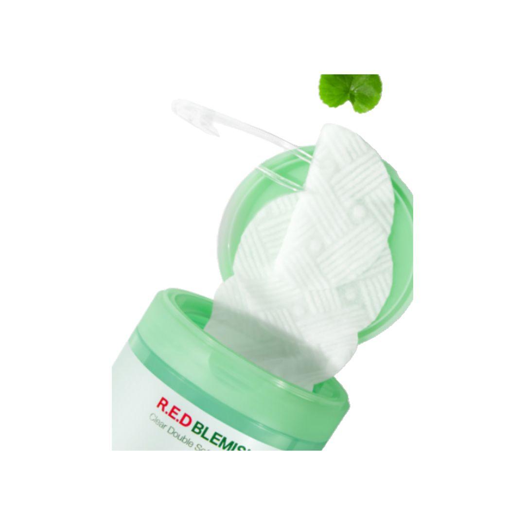 Dr.G Red Blemish Clear Double Care Pads Exfoliating Soothing Toner Pads 180ml, 60 Sheets