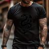 2024 T-Shirts Dragon 3d Printing Retro Fashion Men's T-Shirt Summer Short Sleeves Casual Street T Shirt Top Tee Men's Clothing
