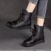 Retro Ethnic Style Short Boots, New Soft-soled Autumn and Winter Flat-bottomed Comfortable Round-head Martin Boots.
