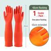 Dongfanghong Extended Fleece-Lined Rubber Cleaning Gloves