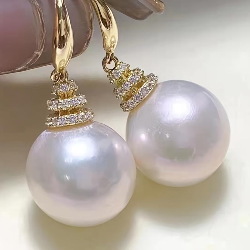 European and American Fashionable Women's Simple Pearl Earrings, Personalized Temperament, Versatile and High-end Earrings