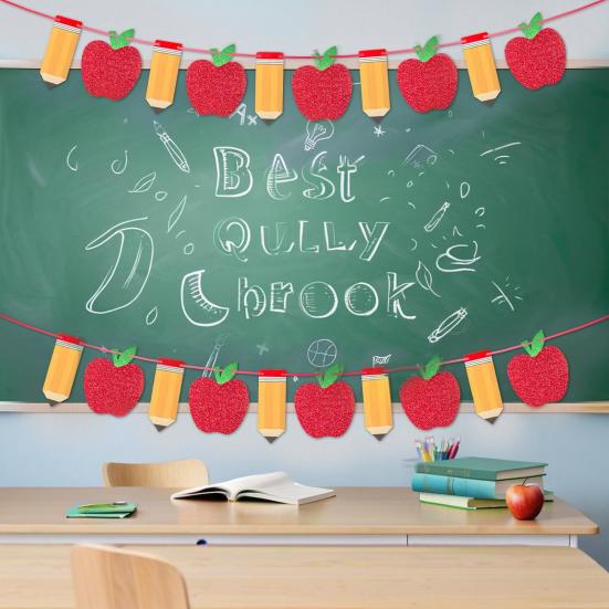 Bleistift Frucht Banner zur Schulanfangsdekoration Vorgespannt Klassenzimmer