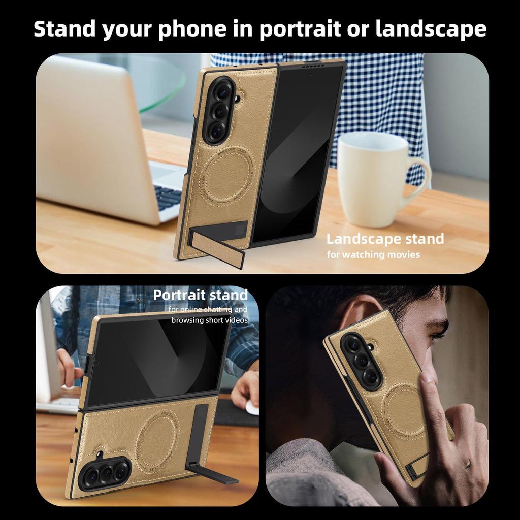 Samsung Z Fold7/Z Fold6 Magnetic Stand Crystal Shield Business Phone Case