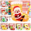 Non-woven Fabric Hangable Christmas Sock House Decoracion Xmas Non-Woven Socks  Kids/Children