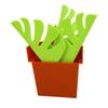 Toothbrush Holder Mirror Mount Flowerpot Design Toothbrush Organizer with Leaves for Home Hotel Bathroom