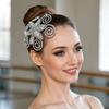 Chinese Style Performance Headpiece Crystal Flowers Stage Tiara  Stage Performance Hair Accessories
