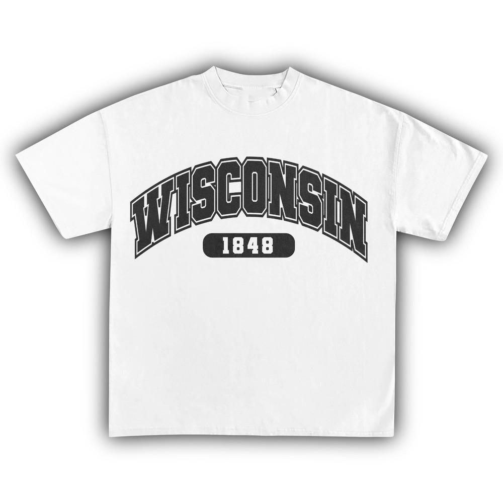 Wisconsin 1848 Logo Graphic Unisex T-Shirt S-5XL Unisex T-Shirt S