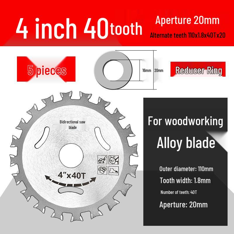 Woodworking Circular Saw Blade - 4 to 10 Inch for Angle Grinder & Hand Grinder