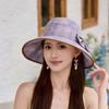 2026 Spring And Summer Women'S Big Brim New Elegant National Style Casual Sunshade Sun Hat Foldable Sunscreen Hat