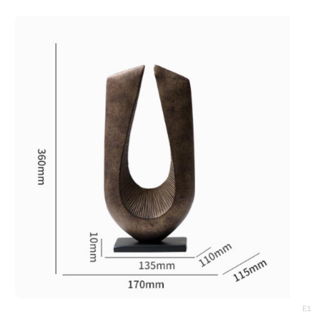 Tabletop Sculpture Abstract Geometric Weathered Decorative Ornament for Refined Aesthetic