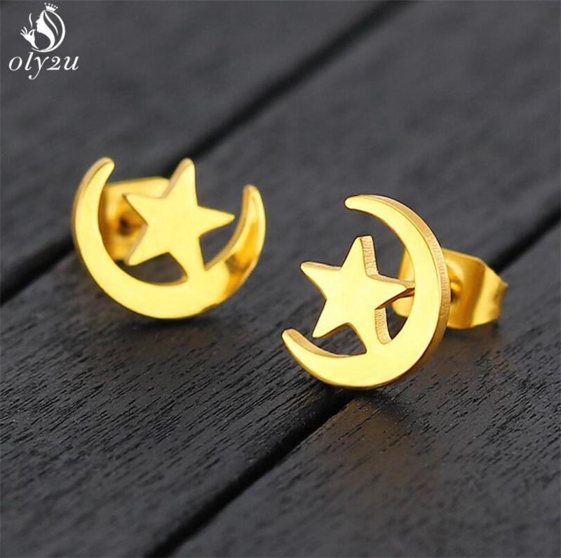 Minimalist Stainless Steel Dentist Tooth Stud Earring Women Men Cute Cross Earings Leaf Swallow Earing Party Accessories