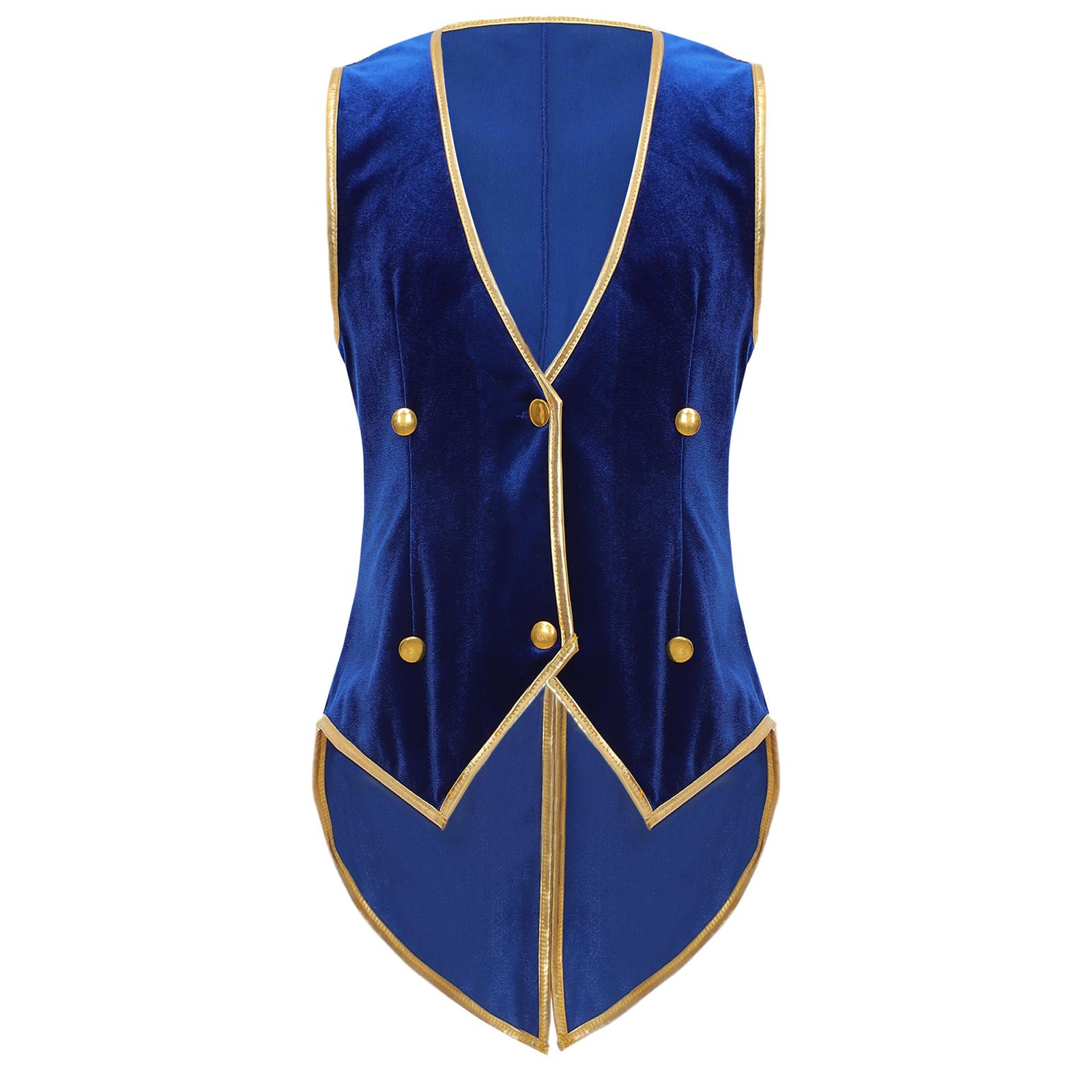 Redingote Medievale Vintage in Velluto da Ragazzo Smoking da Gentiluomo Vittoriano Gilet Giacca Steampunk Costume per Festa di Halloween 15-16 Years