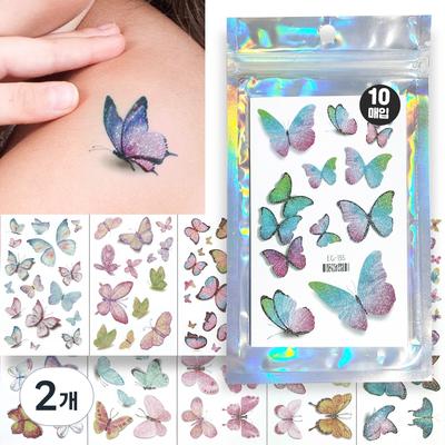 Dětská tetovací samolepka Nizel Glitter Replika postavičky, 2 kusy, 01 Glitter