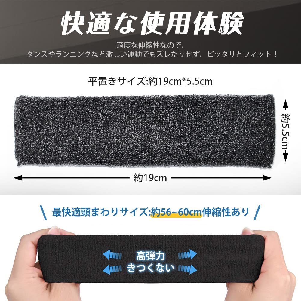 Sports Headband for Men, Sweat Wicking, Eco-Cotton Material, Sponge-like Absorbency, Breathable, for Face Washing, Stretchy, Lightweight,