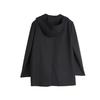 ELLE Francuski Design Jednolity Kolor Minimalistyczny Blazer z Kapturem Luźny Casualowy Garnitur Damskie marynarki Czarne EX49558