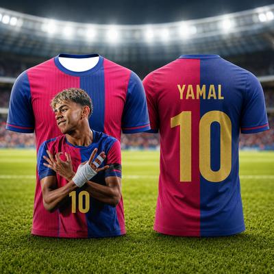 Camiseta de Fútbol Commemorativa Edición Fan Lamine Yamal Para Niños Secado Rápido Transpirable Camiseta de Fútbol Para Deportes Ropa de Exterior