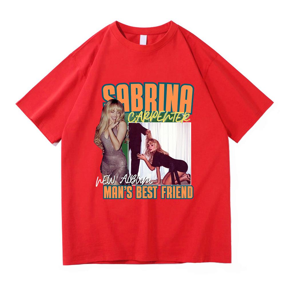Sabrina Carpenter Man's Best Friend TShirt 2025 Album Men Women Clothing Harajuku Manchild High Quality Tops Cotton TShirts