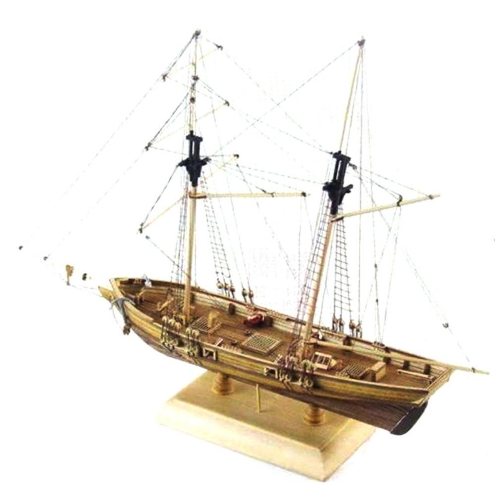 1:100 Scale Wooden Ships Model Ancient Sailboat Wooden Sailing Boat Boat Assembly Toy  DIY Hobby