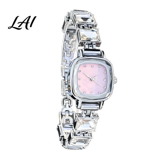 Rhinestone Band Ladies Watch Square Dial Women Bracelet Watch Luxury Strap Analog Daily Casual Wear Wrist Fashion Accessories