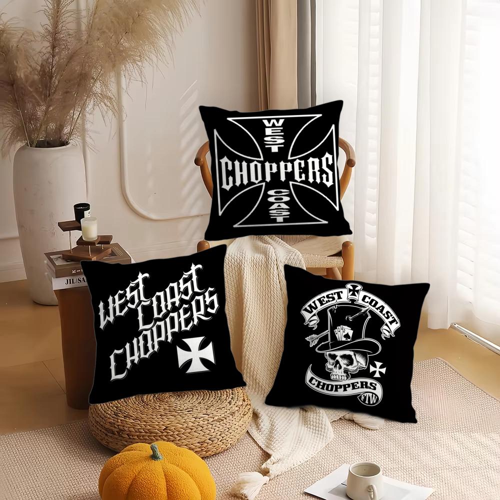 CChoppers WWest CCoast Cushion Cover Silky Short Plush DoubleSided Printed Pillow Case for Sofa All Seasons Home Decor Gift