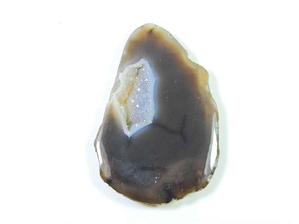60Cts. Dyed Black Druzy Agate Fancy Crystal Cabochon Loose Gemstone 30X50MM SK-2262