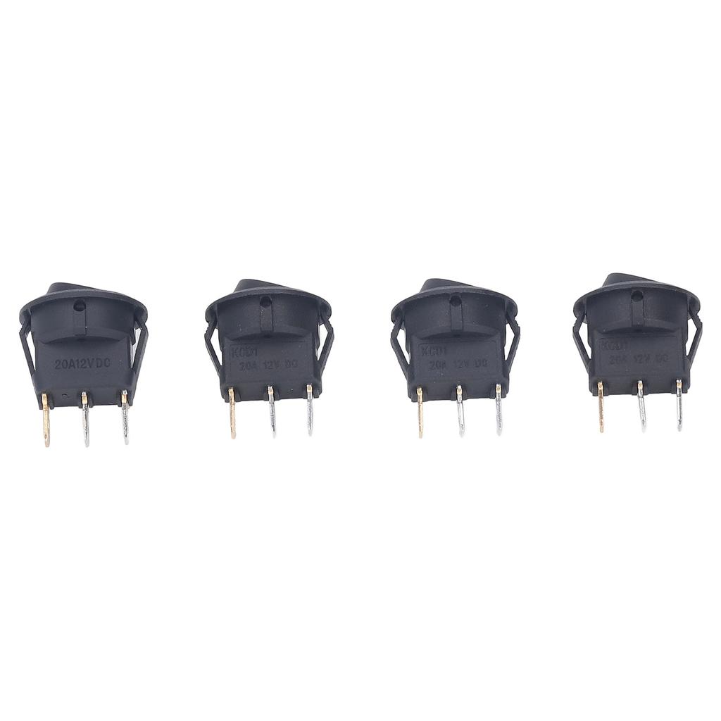 4PCS 12V Round Power Switches 3 Pin 2 Position LED Switch Boat Toggle Rocker Switch 20mm