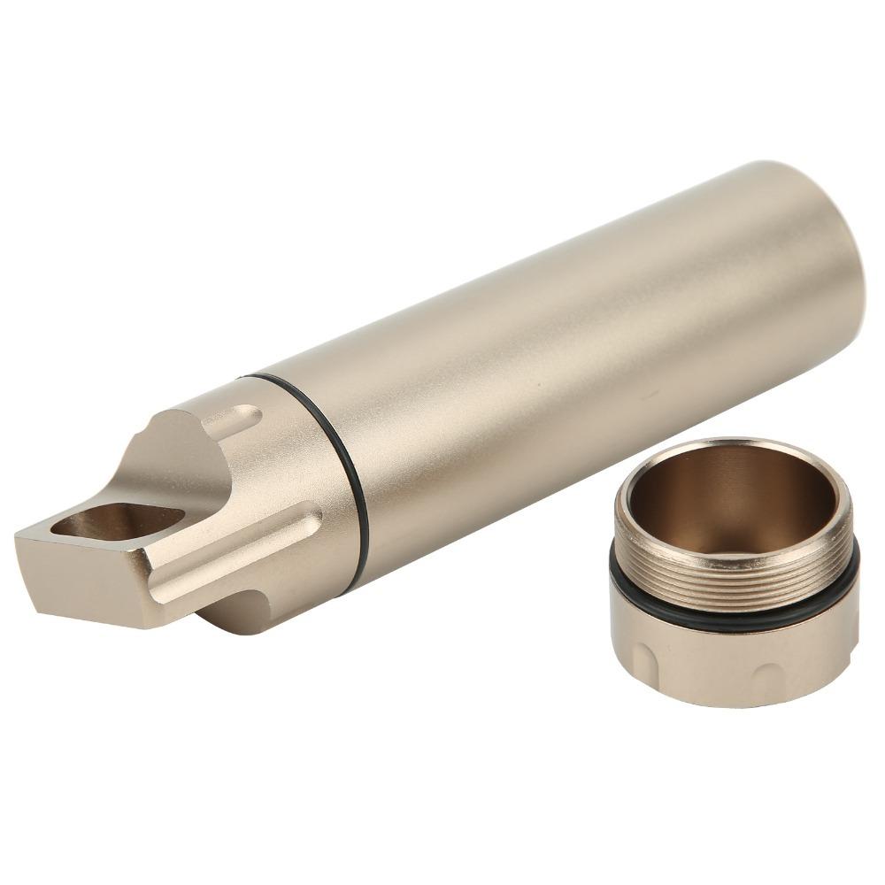 Portable Outdoor Survival Storage Container Aluminum Alloy Pill Container Outdoor Camping