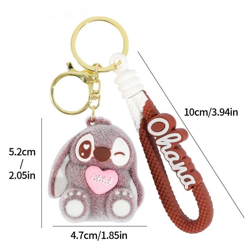 Disneystitch Newly Designed Plush Stitch Keychain Keyring Accessories Cute Backpack Pendant Valentine s Day Gift