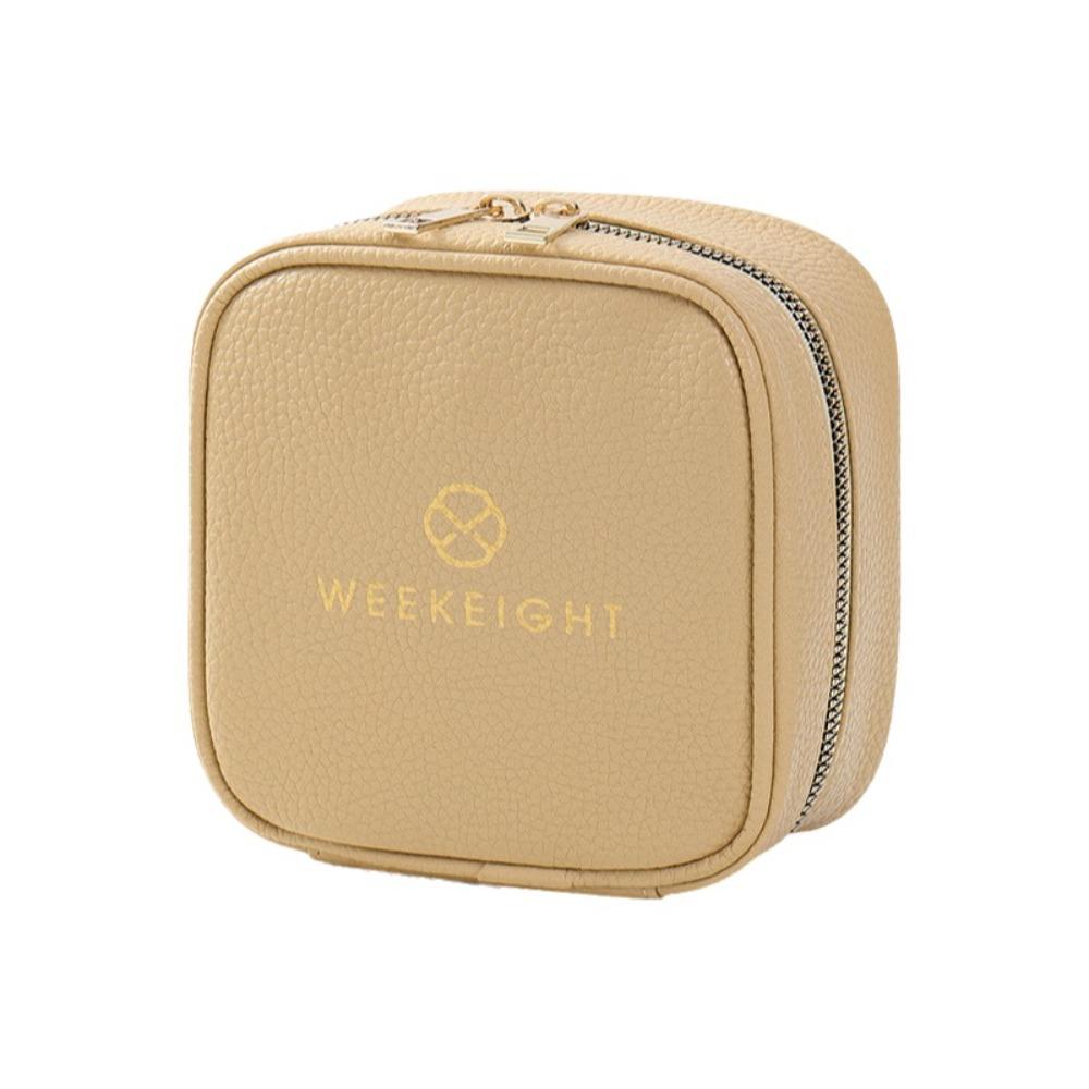 

Travel Portable Jewelry Box Square Protective Jewelry Storage Bag Zipper Closure Durable Jewelry Organizer Case Ring Earrings