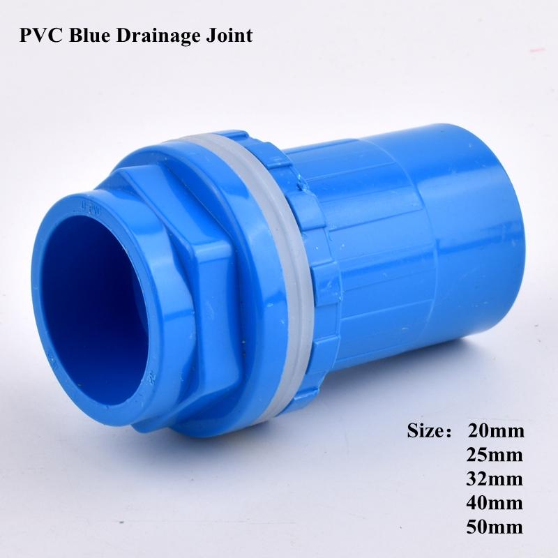 1Pc 20/25/32/40/50mm PVC Water Tank Connector, Thicken Fish Tank Drain Joint Aquarium Inlet Outlet Supply Pipe Joint Fittings
