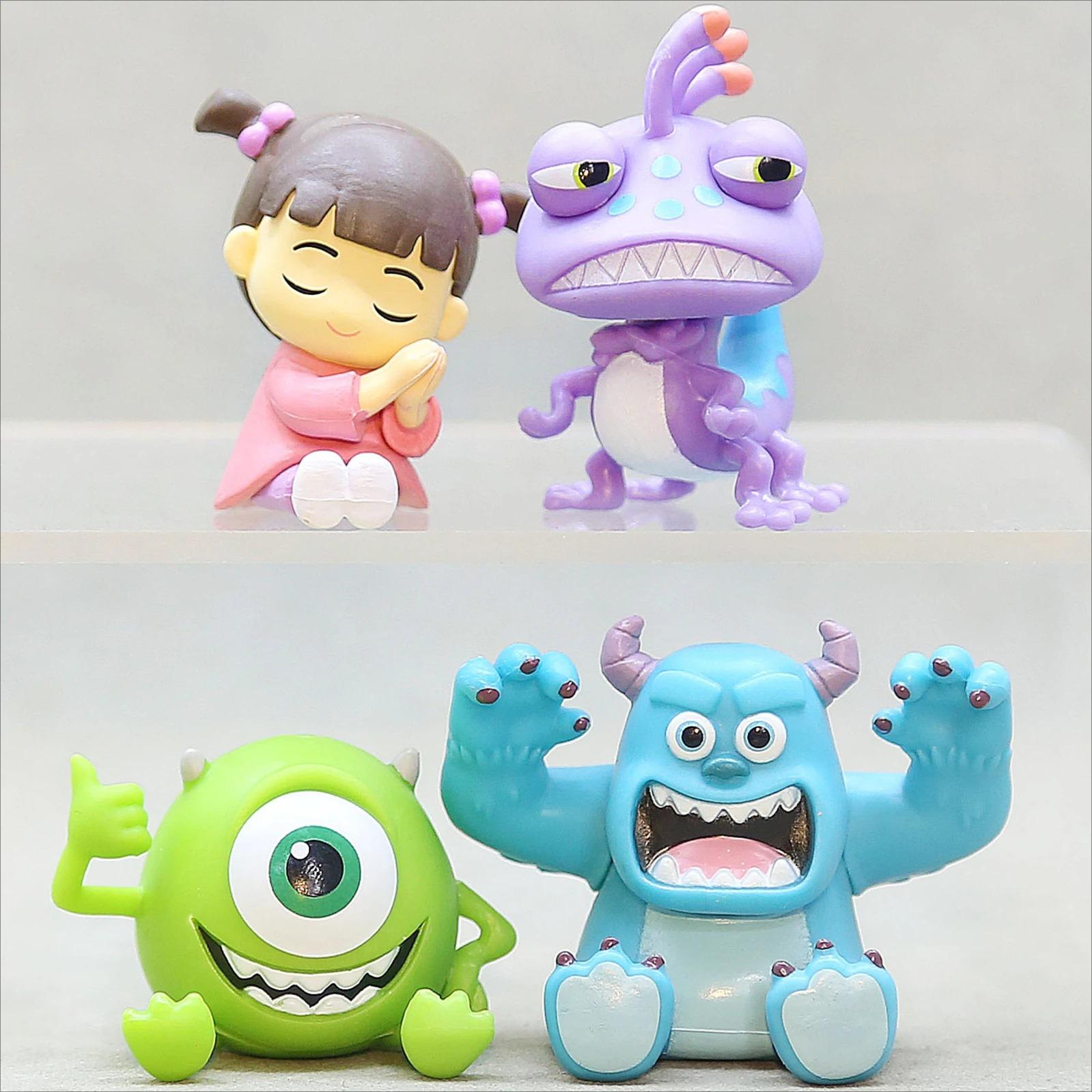 

4 Pcs University Monsters Inc Figures James P. Sullivan Anime Action Figure Randall Boggs Model Playthings Ornament Michael Wozosky