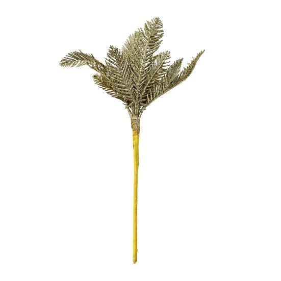 DYS Christmas Glitter Tree Filler Branches, Artificial Pine Needle Leaves Twig Picks for Xmas Ornaments, DIY Wreath Garland Decor