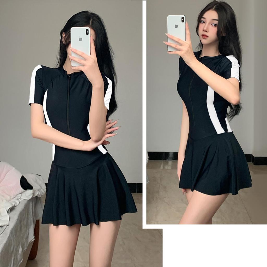 Shanique Plus Fitness Geniş Paçalı Kısa Kadın Tek Parça Mayo, Vücut Şekillendirici, Beden, Hepsi Bir Arada, Şık, Mayo,