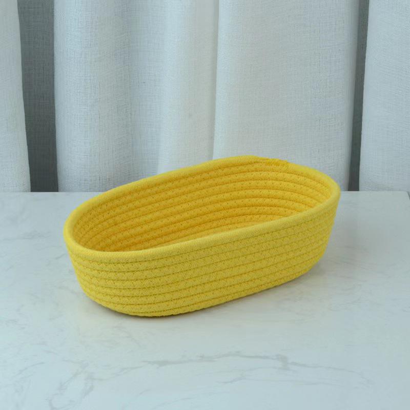 Настольная корзина из хлопка ручной работы для хранения мелочей косметики и закусок Small 23137 cm 017kg 990₽