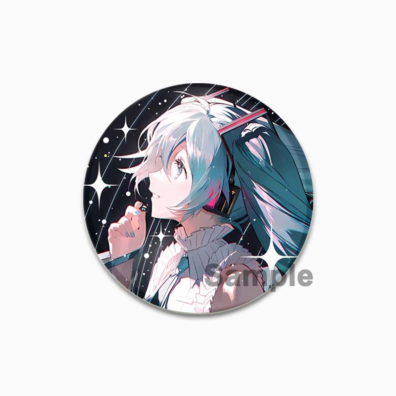 

32/44/58 мм Хацунэ Мику Брошь на рюкзаке Круглые броши ручной работы Милые булавки Аниме Значок Значки для одежды 44mm