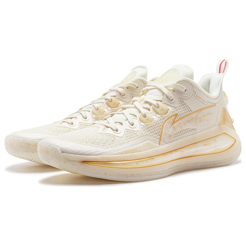 New LINING Liren 3 V2 Basketball Shoes Unisex Low Top Yellow/White ABAT073-6
