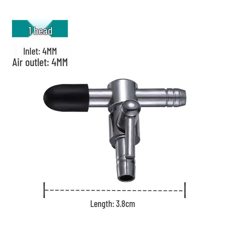 Stainless Steel Aquarium Air Regulating Valve with Oxygen Pump and Air Pipe