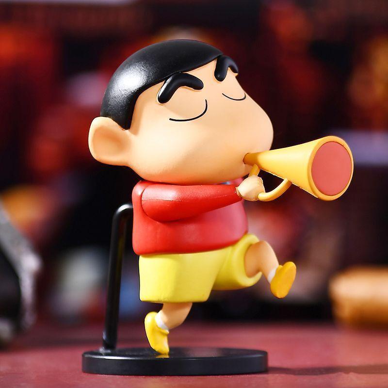 Crayon Shin-chan Instrument Muzyczny Tajemnicze Pudełko Figurka Zabawka - Anime Ozdoba na Biurko Prezent.