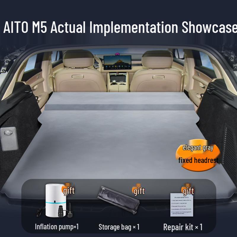 AITO M5 Autobett: Aufblasbare Rücksitzmatratze & Kofferraum-Schlafmatte
