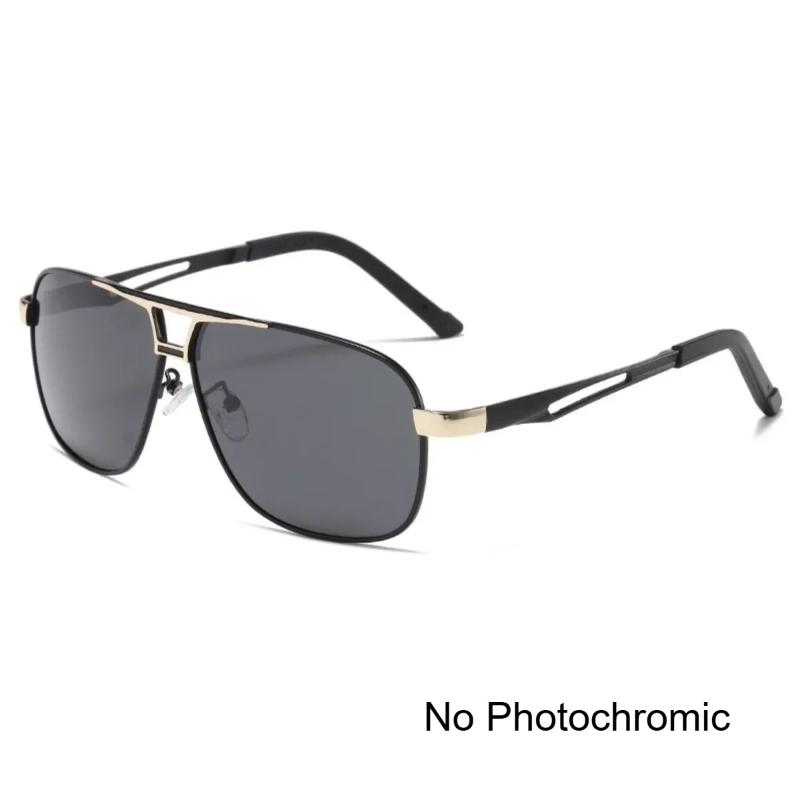 Men Night Vision Polarized Pochromic Sunglasses Aviator Style Yellow Color Change Lenses Driving Sun Glasses