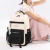 New Simple Letter Portable Travel Backpacks Large Capacity High Value Dirt-resistant Middle School Girls Schoolbag College Student Waterproof Book Bag