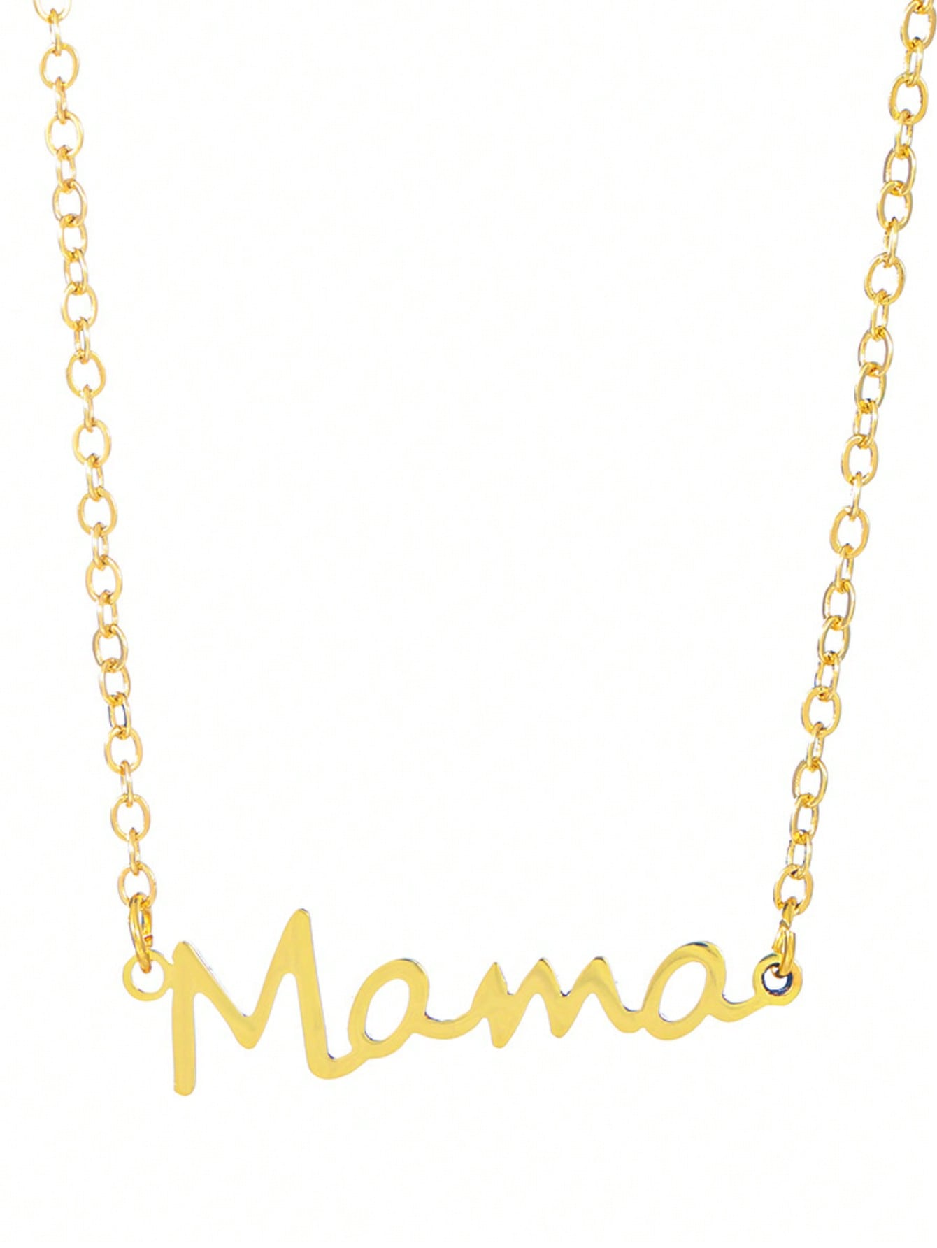 

1 шт. Модное простое универсальное элегантное трендовое ожерелье с алфавитом из нержавеющей стали «Мама», лучший подарок на День матери