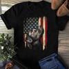 Black Labrador USA Flag T-Shirt: Lab Mom Gift, Duck Hunter Tee